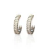 Pendientes aros brillos plateados