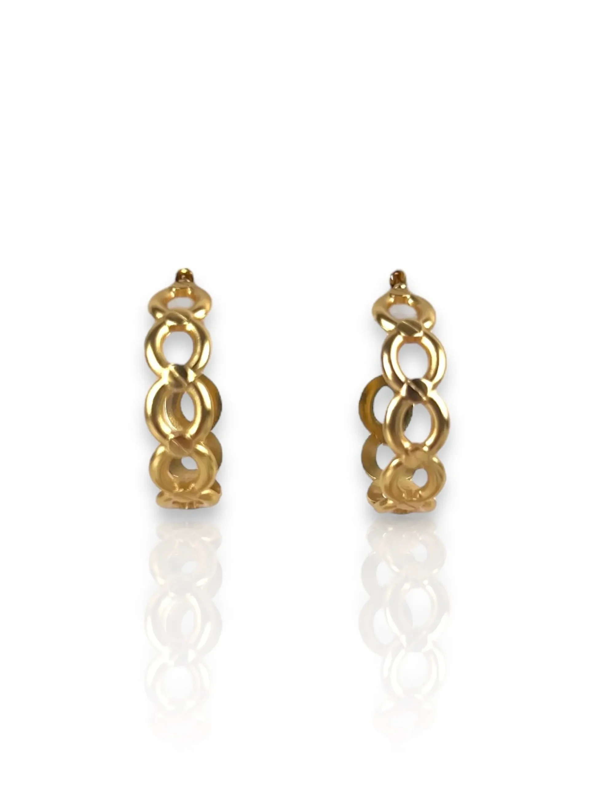 Pendientes aros círculos dorados