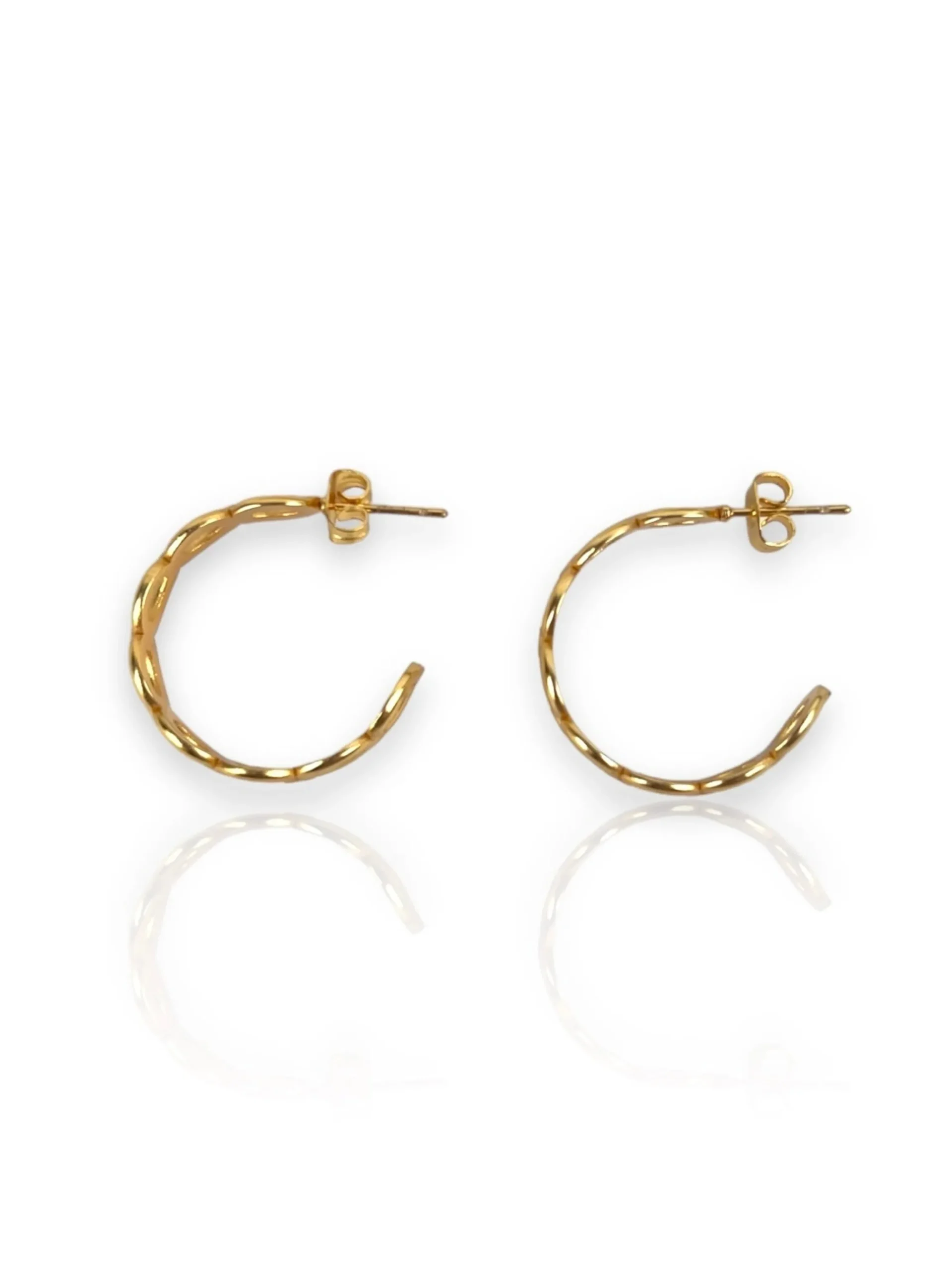 Pendientes aros círculos dorados