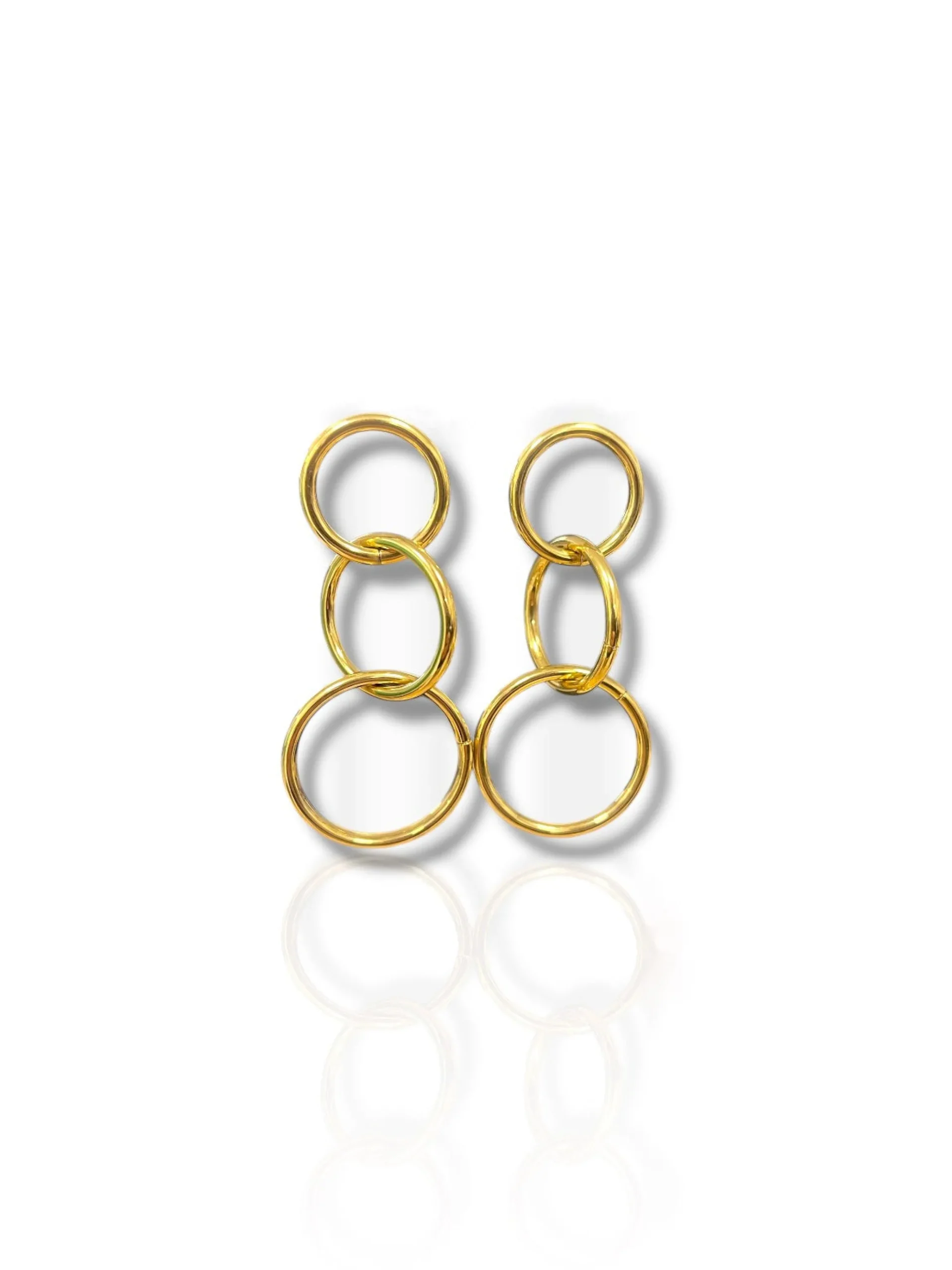 Pendientes aros entrelazados dorados