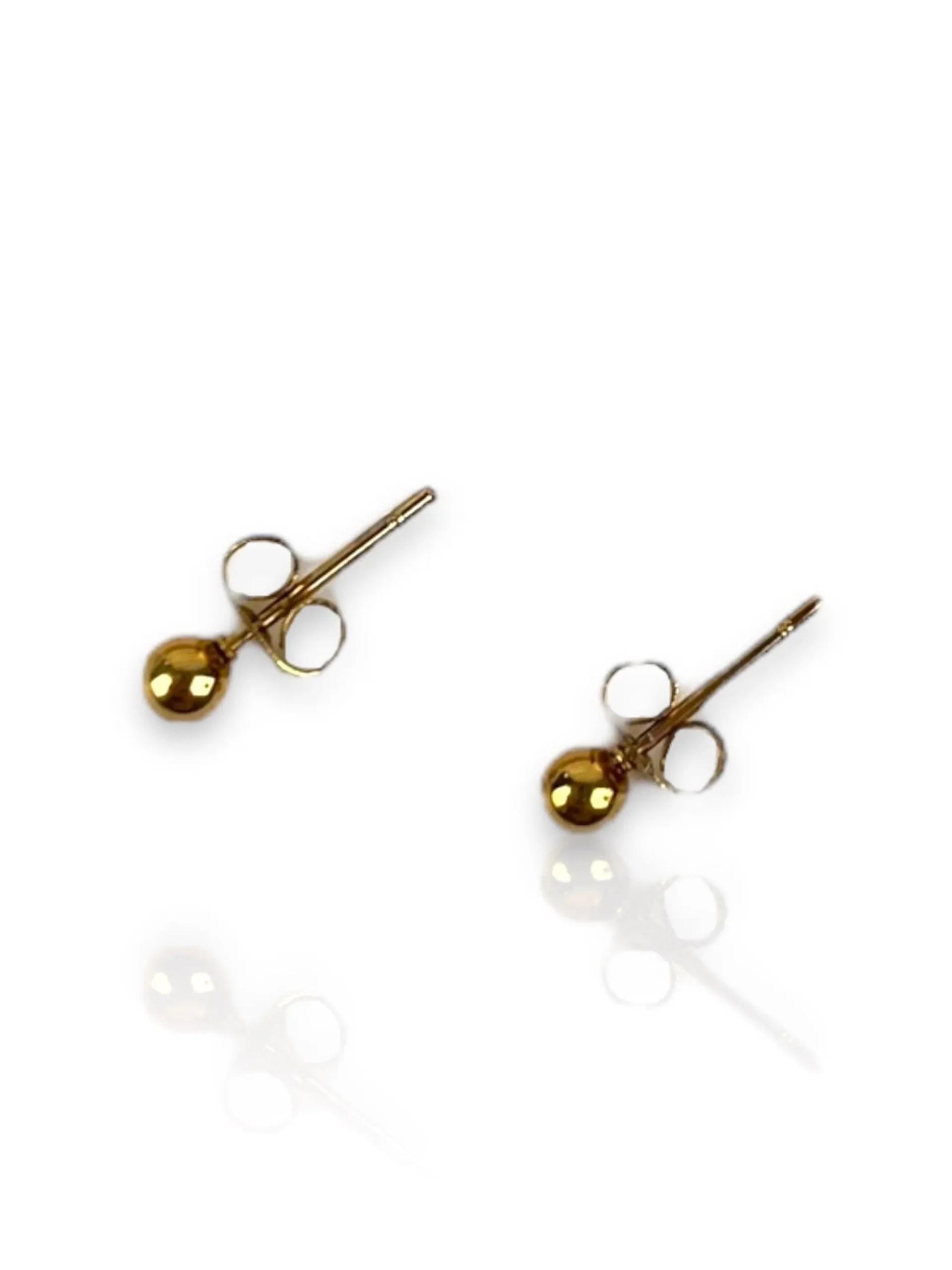 Pendientes bolita dorada