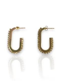 Pendientes brillantes dorados
