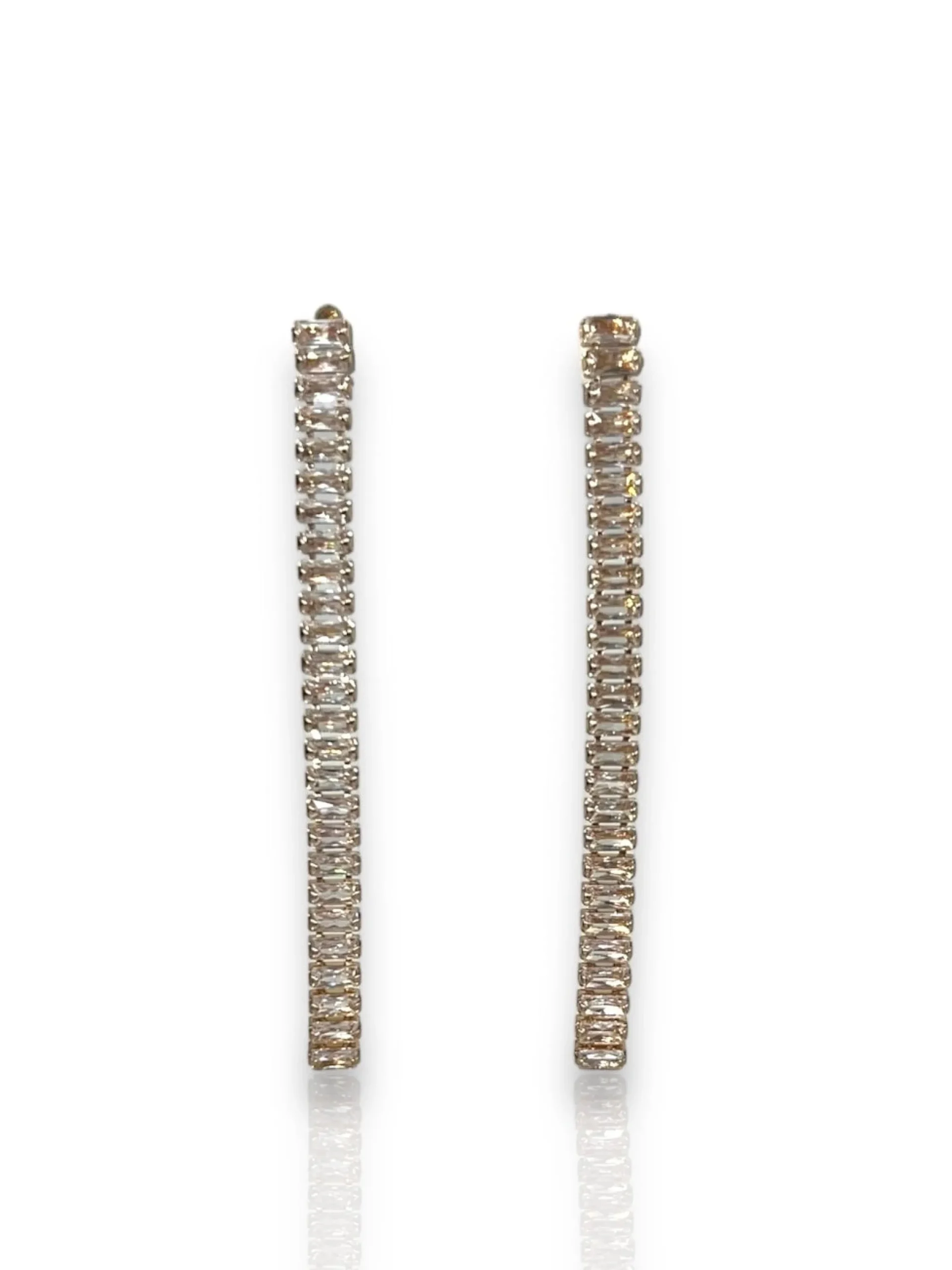 Pendientes caída brillantes dorado