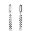 Pendientes caída espiga plata