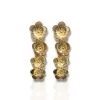 Pendientes caída flores doradas