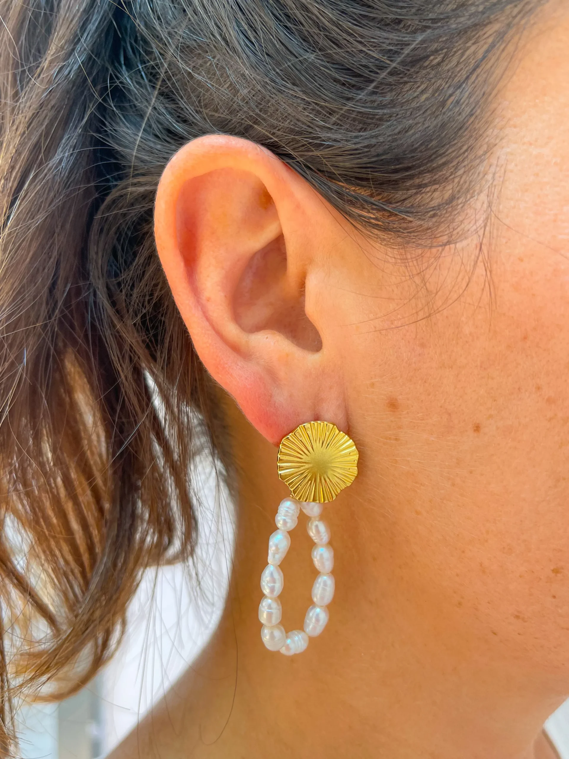 Pendientes caída perlas