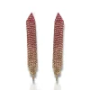 Pendientes cascada degradado rosa