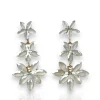 Pendientes estrellas blancas