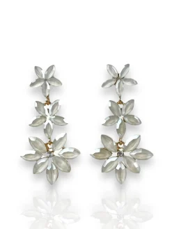 Pendientes estrellas blancas