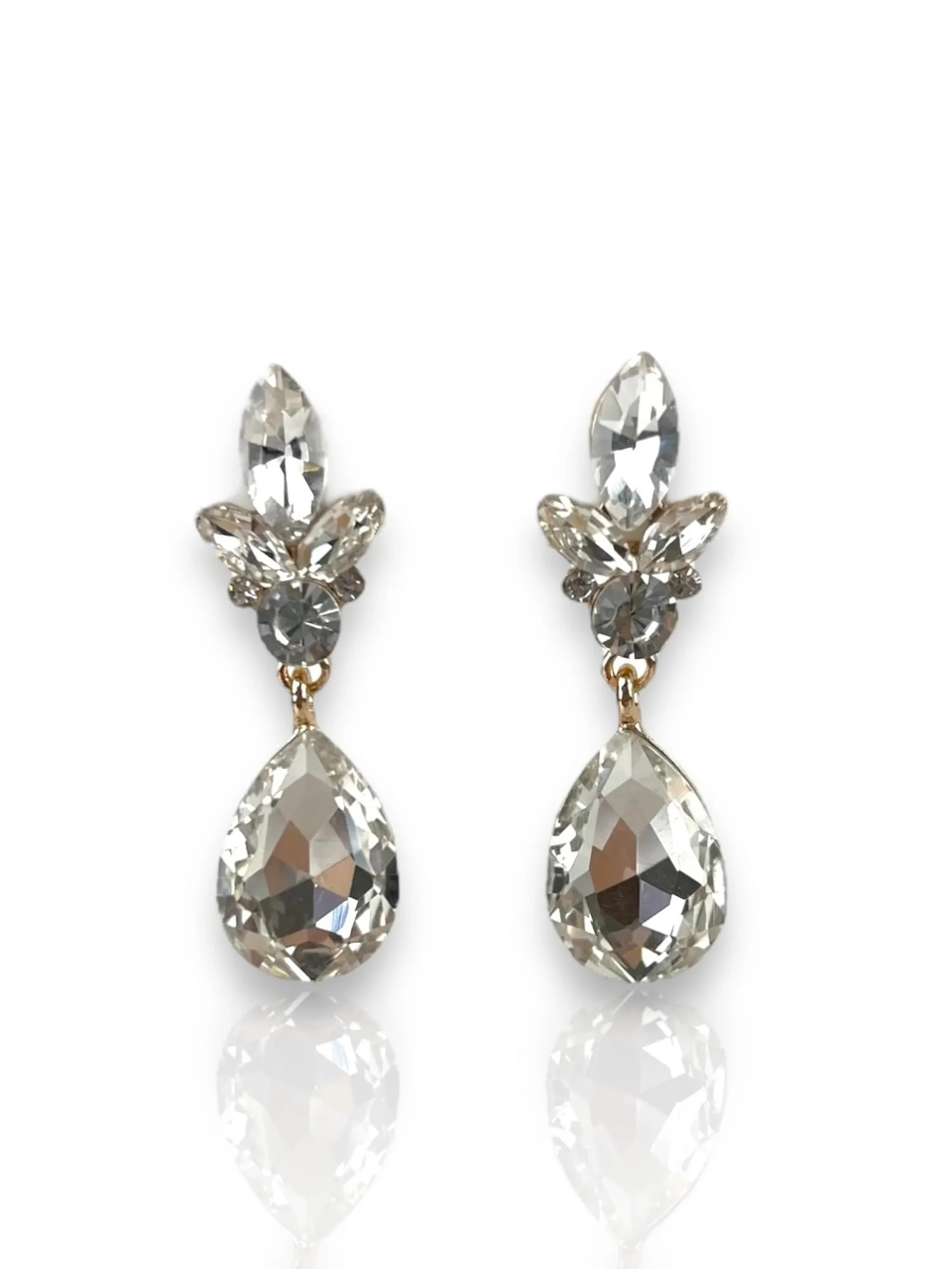 Pendientes gota brillantes