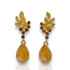 Pendientes gota brillos amarillo