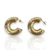 Pendientes media luna dorados