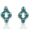 Pendientes rombo azul