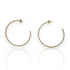 Pendientes semi aro cadena dorada