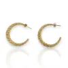 Pendientes semi aro dorado