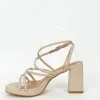 Sandalia plataforma entrelazado nude