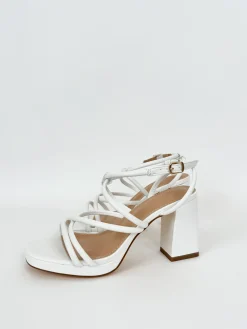 Sandalia plataforma entrelazado blanco