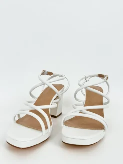 Sandalia plataforma entrelazado blanco