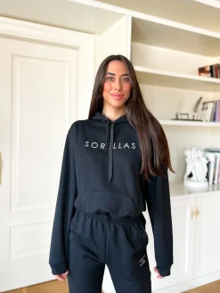 Sudadera Sorellas capucha negro