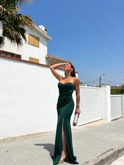 Vestido corazon ajustado verde