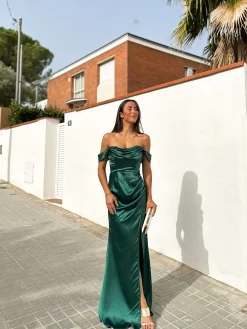 Vestido corse manguitos botella