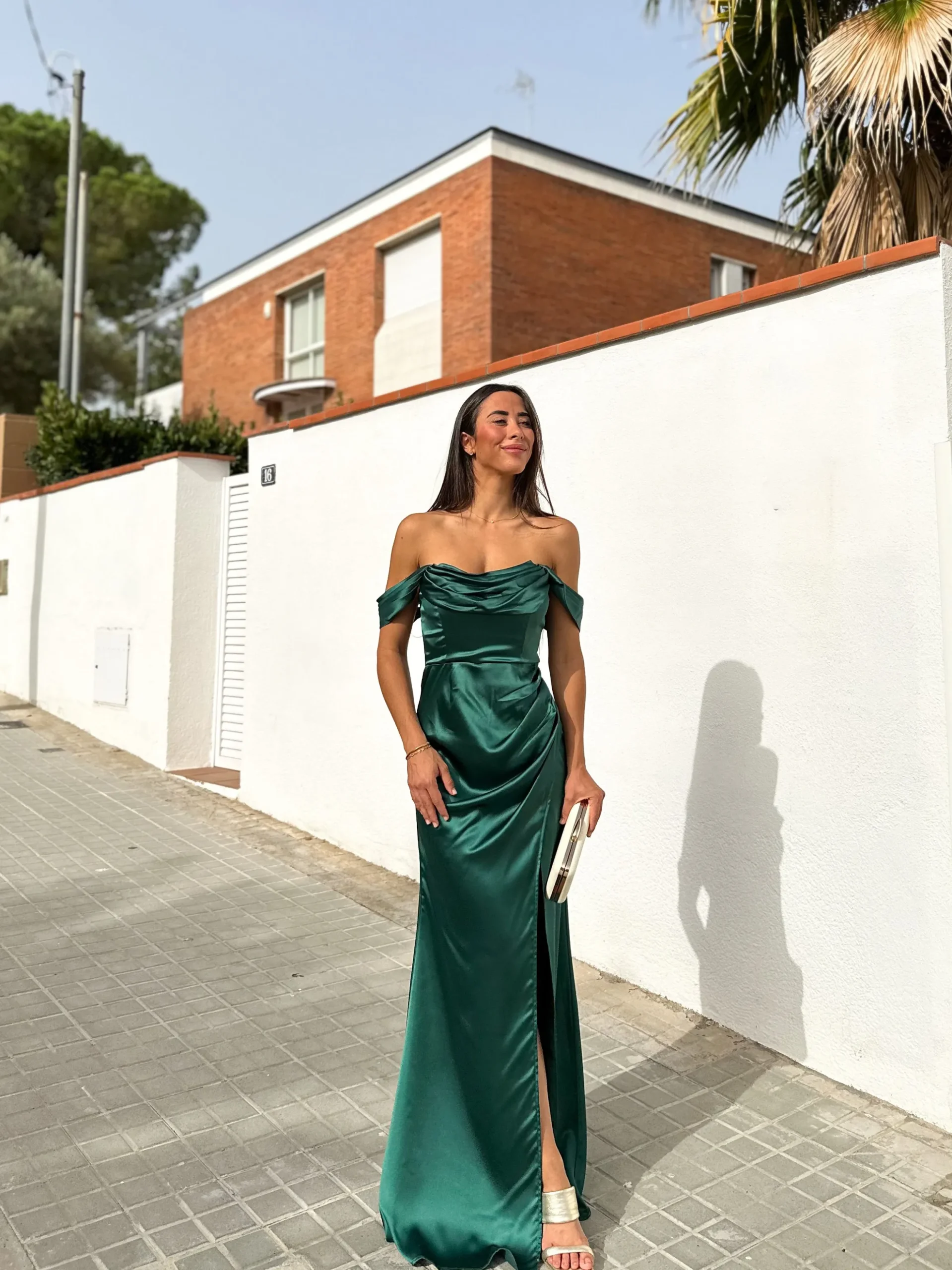 Vestido corse manguitos botella