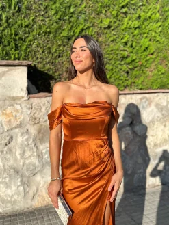 Vestido corse manguitos caldera