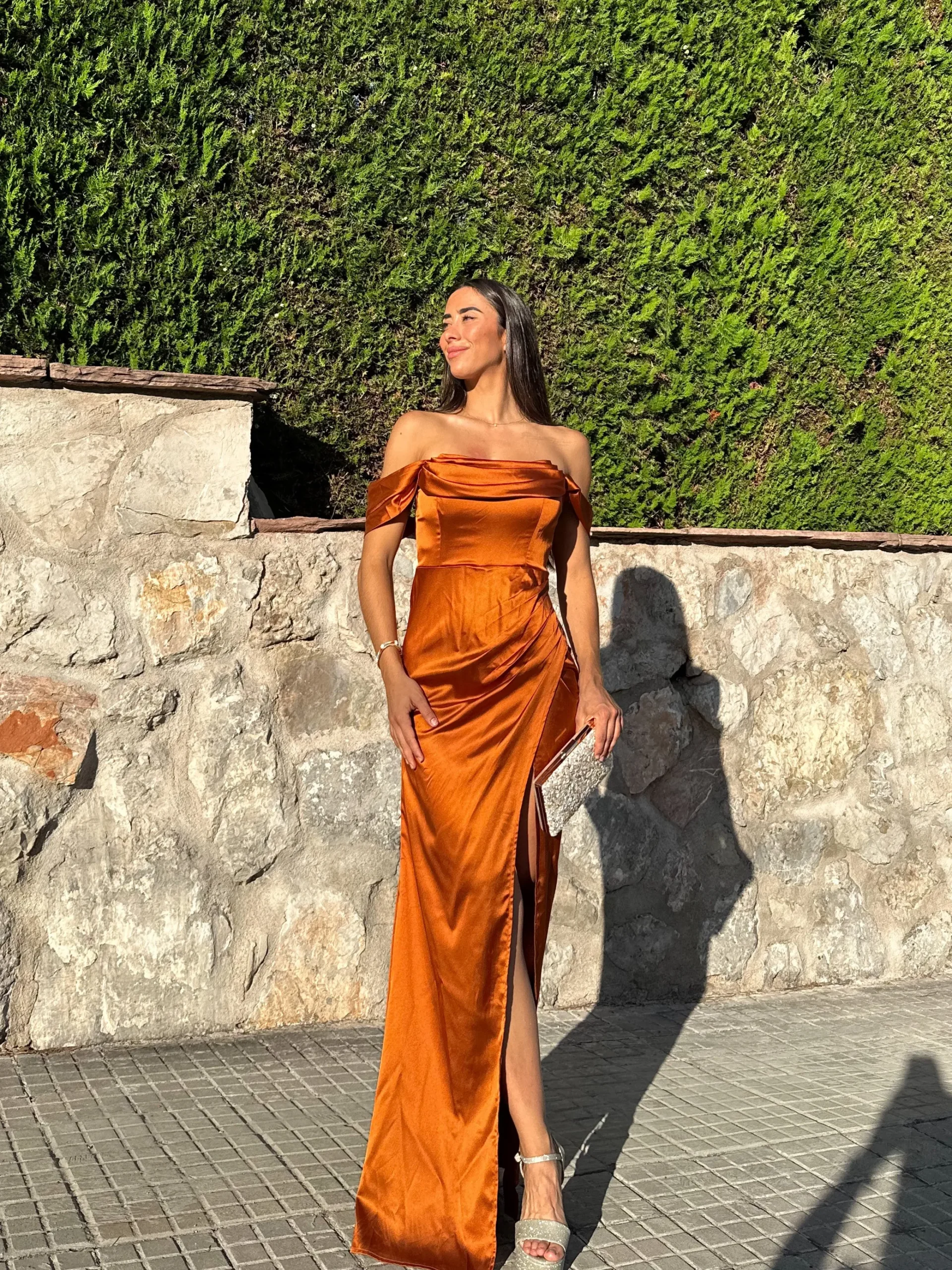 Vestido corse manguitos caldera