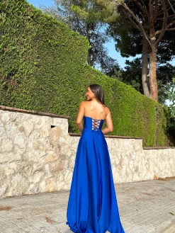 Vestido corse palabra azul