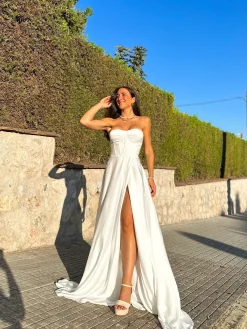 Vestido corse palabra blanco