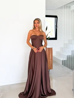 Vestido corse palabra chocolate