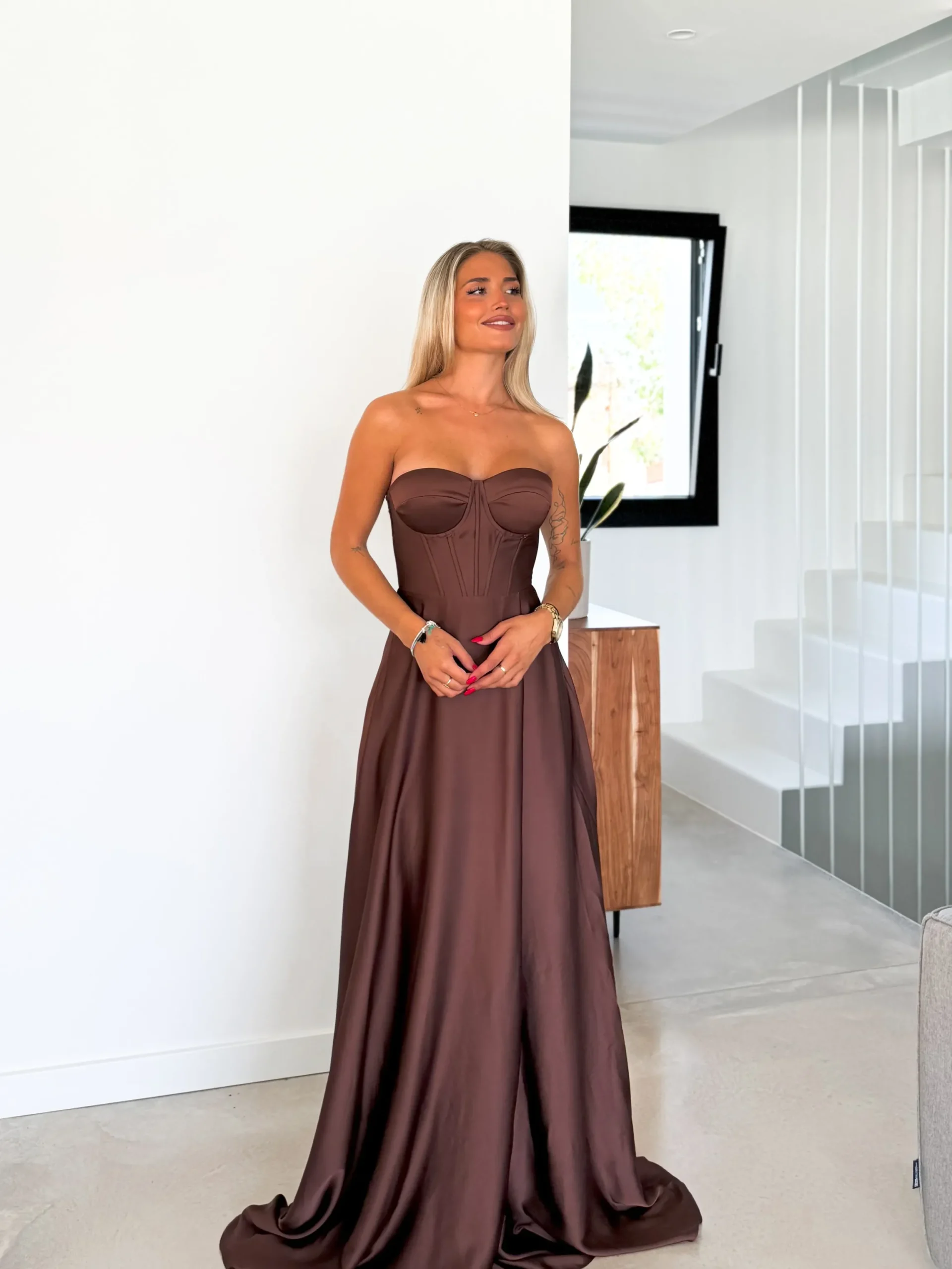Vestido corse palabra chocolate