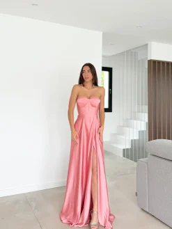 Vestido corse palabra coral