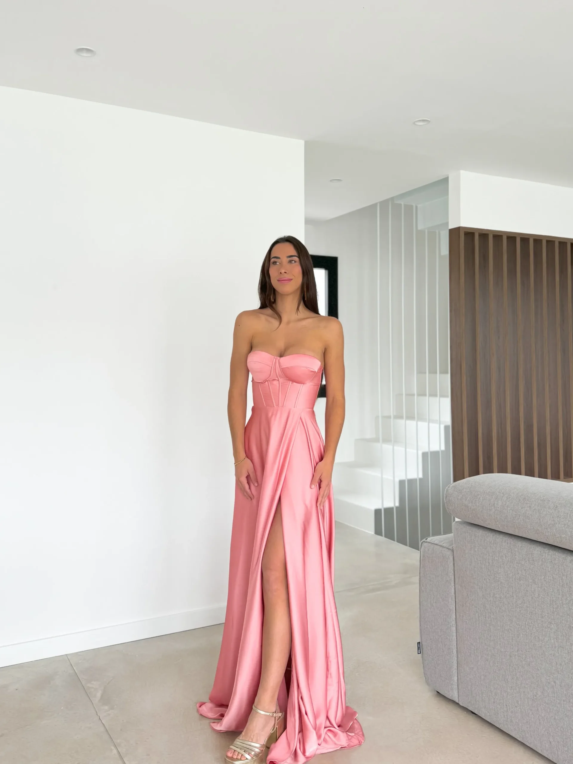 Vestido corse palabra coral