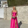 Vestido corse palabra fucsia