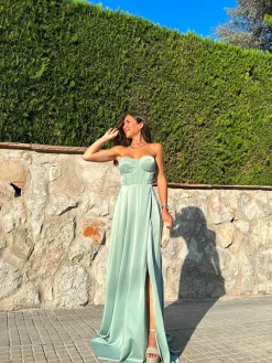 Vestido corse palabra menta