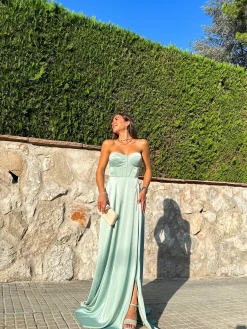 Vestido corse palabra menta