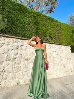 Vestido corse palabra oliva