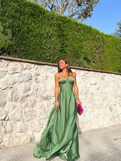 Vestido corse palabra oliva