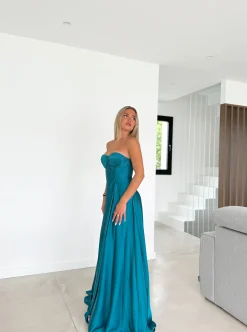 Vestido corse palabra petróleo