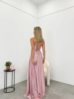 Vestido corse palabra rosa