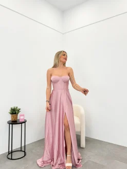 Vestido corse palabra rosa
