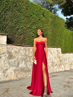 Vestido corse palabra vino