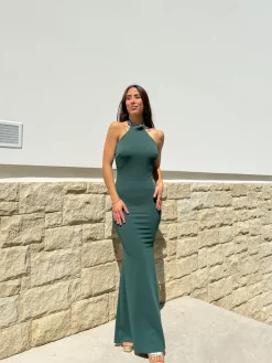 Vestido halter sirena botella