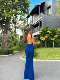 Vestido largo sirena klein