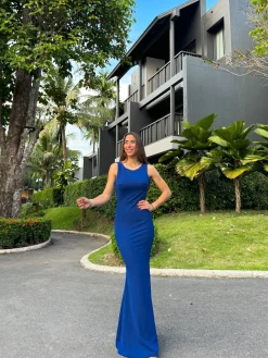Vestido largo sirena klein