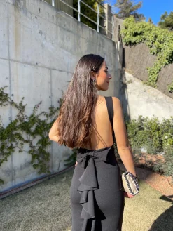 Vestido largo sirena negro