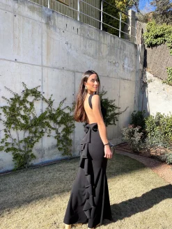 Vestido largo sirena negro