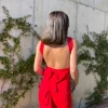 Vestido largo sirena rojo