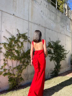 Vestido largo sirena rojo